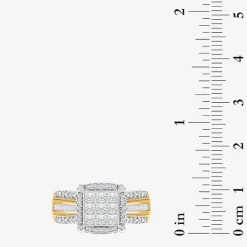 1 CT.T.W. Natural Diamond Princess-Cut Multi-Top Ring in White or Yellow 10K or 14K Gold