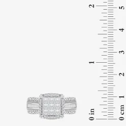 1 CT.T.W. Natural Diamond Princess-Cut Multi-Top Ring in White or Yellow 10K or 14K Gold