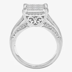 1 CT.T.W. Natural Diamond Princess-Cut Multi-Top Ring in White or Yellow 10K or 14K Gold