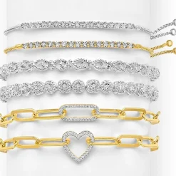1/10 CT. T.W. Natural White Diamond Bolo Bracelet in Sterling Silver or 14K Gold Over Silver