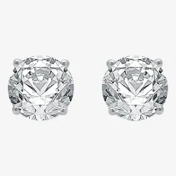 2 CT. T.W. Natural White Diamond 14K Gold 6.3mm Stud Earrings