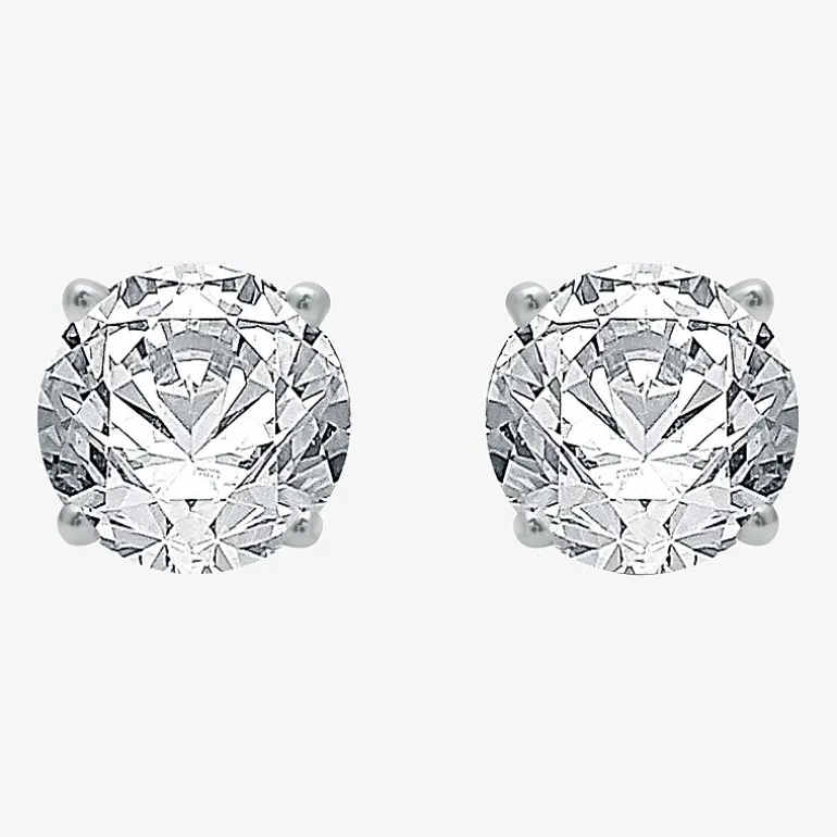 2 CT. T.W. Natural White Diamond 14K Gold 6.3mm Stud Earrings
