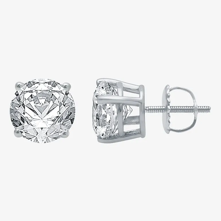 2 CT. T.W. Natural White Diamond 14K Gold 6.3mm Stud Earrings
