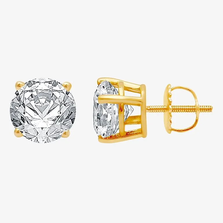 2 CT. T.W. Natural White Diamond 14K Gold 6.3mm Stud Earrings