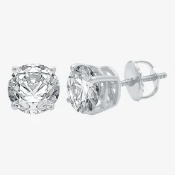 2 CT. T.W. Natural White Diamond 14K Gold 6.3mm Stud Earrings