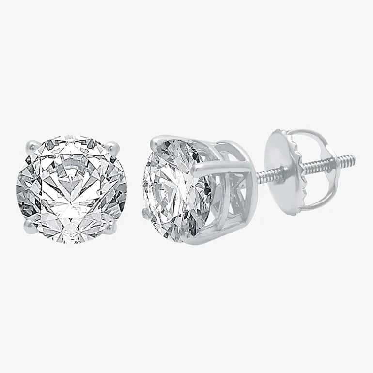 2 CT. T.W. Natural White Diamond 14K Gold 6.3mm Stud Earrings