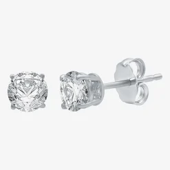 1 1/4 CT. T.W. Natural White Diamond 14K Gold 5.4mm Stud Earrings