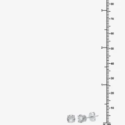 1 1/4 CT. T.W. Natural White Diamond 14K Gold 5.4mm Stud Earrings