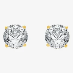 1 1/4 CT. T.W. Natural White Diamond 14K Gold 5.4mm Stud Earrings