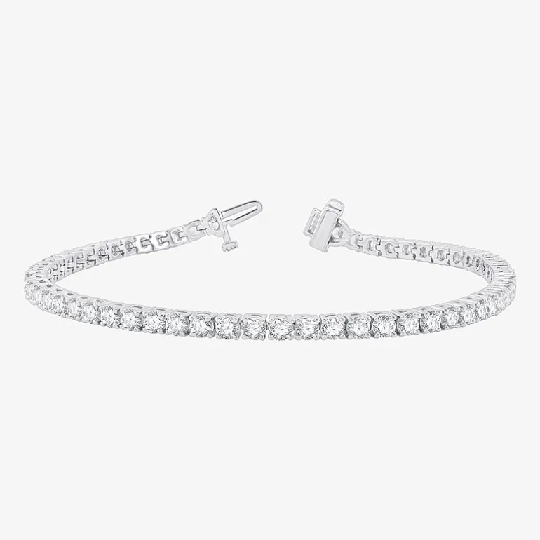 5 CT. T.W. Natural White Diamond 10K or 14K White or Yellow Gold 7.25 Inch Tennis Bracelet