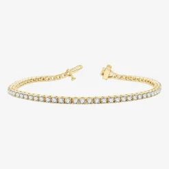 4 CT. T.W. Natural White Diamond 10K or 14K White or Yellow Gold 7.25 Inch Tennis Bracelet