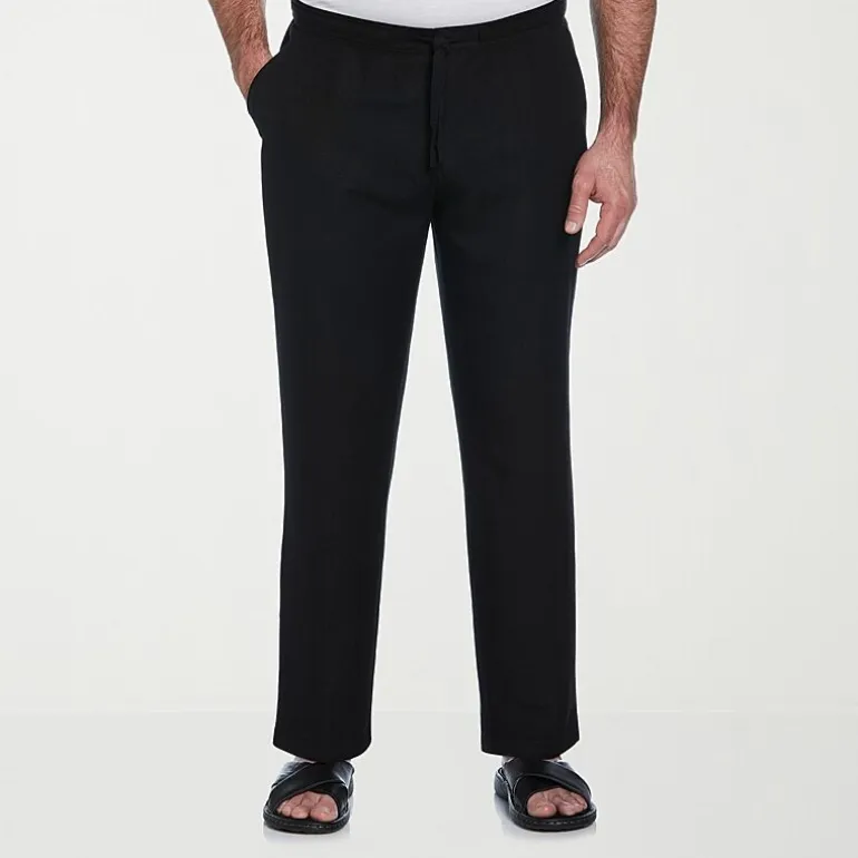 Cubavera 30" Inseam Linen Mens Regular Fit Big and Tall Drawstring Pant