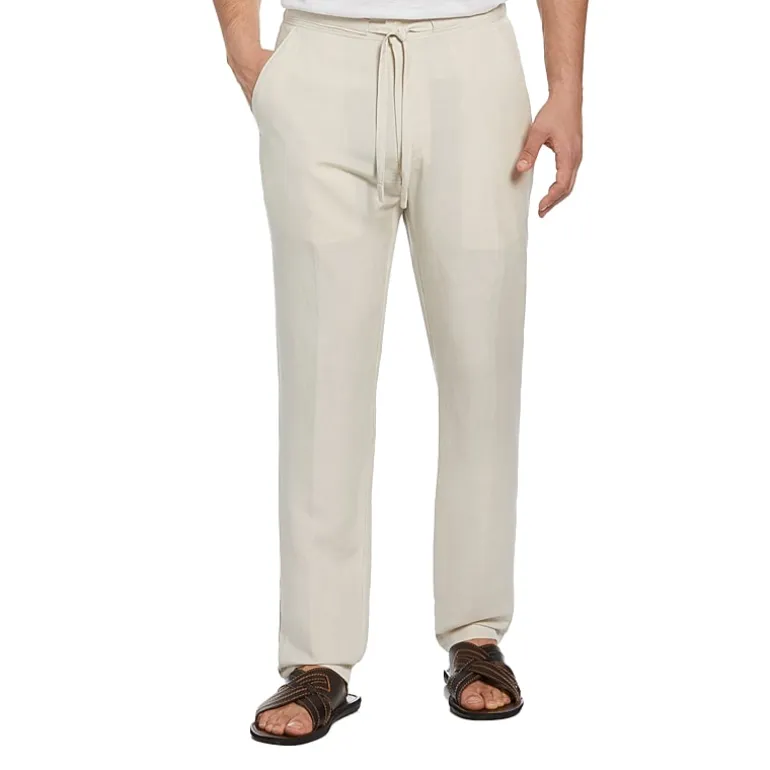 Cubavera 32" Inseam Linen Mens Regular Fit Drawstring Pant