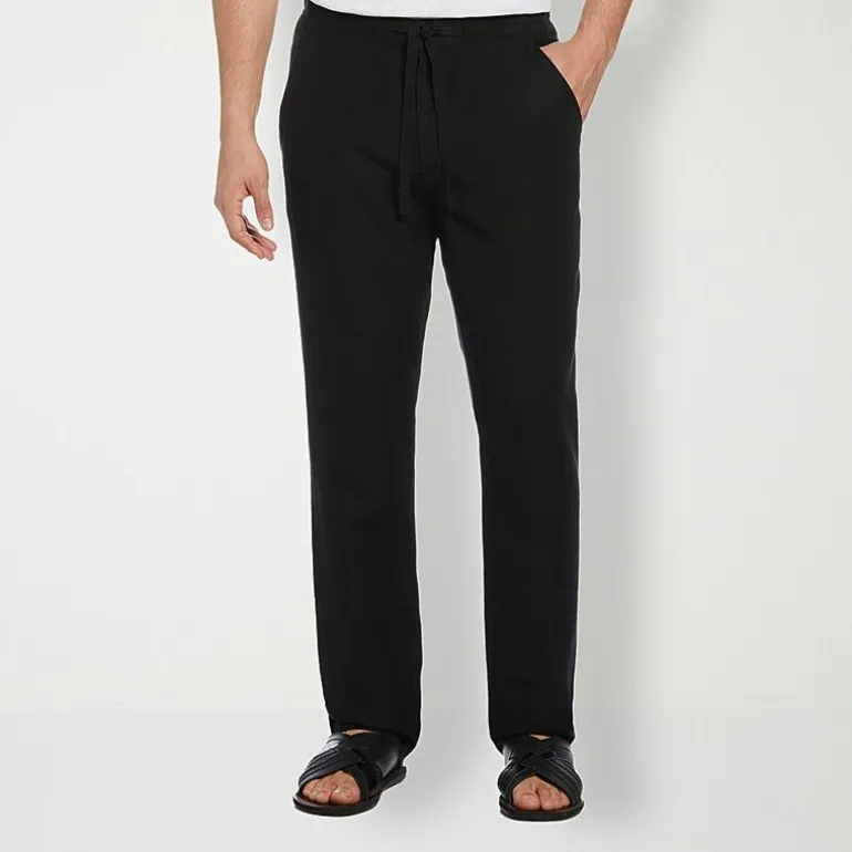 Cubavera 32" Inseam Linen Mens Regular Fit Drawstring Pant