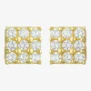 Cubic Zirconia 14K Gold 4mm Round Stud Earrings