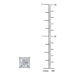 Cubic Zirconia 14K Gold 8mm Stud Earrings