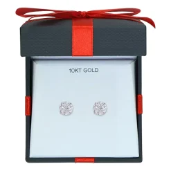 Cubic Zirconia 10K Gold 6mm Stud Earrings
