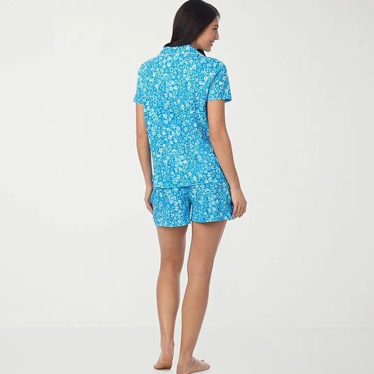 Cuddl Duds Womens Short Sleeve 2-pc. Pajama Set