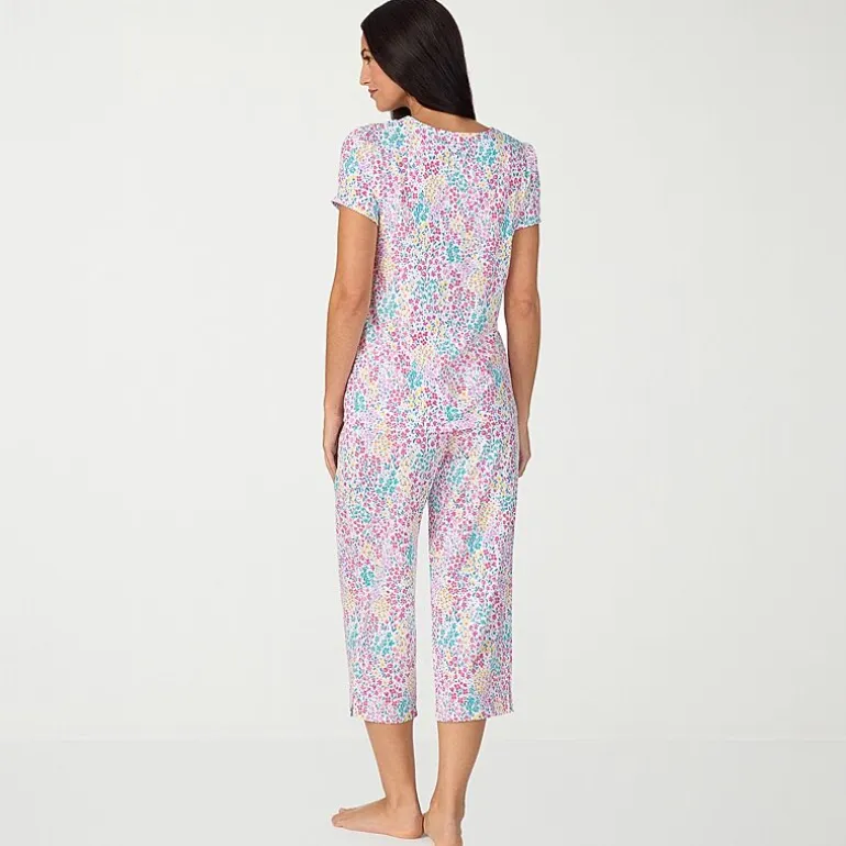 Cuddl Duds Womens Short Sleeve 2-pc. Pajama Set