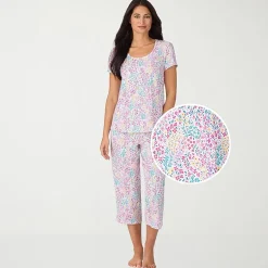 Cuddl Duds Womens Short Sleeve 2-pc. Pajama Set