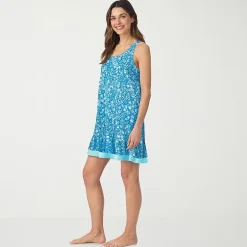 Cuddl Duds Womens Sleeveless Scoop Neck Chemise