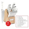 Cuisinart® Classic 15-pc. White Triple Rivet Knife Block Set