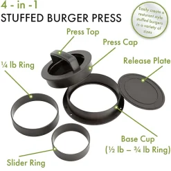 Cuisinart Outdoors 4-In-1 Stuffed Burger Press