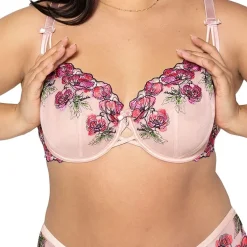 Curvy Couture Embroidery Unlined Balconette-1613