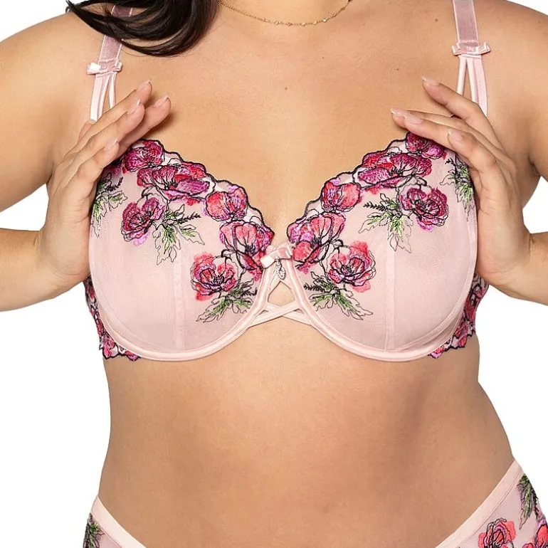 Curvy Couture Embroidery Unlined Balconette-1613