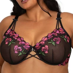 Curvy Couture Embroidery Unlined Balconette-1613