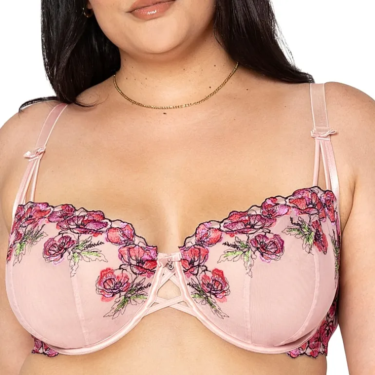 Curvy Couture Embroidery Unlined Balconette-1613