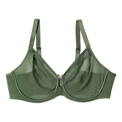 Curvy Couture Sheer Mesh Unlined Underwire Bra - 1634