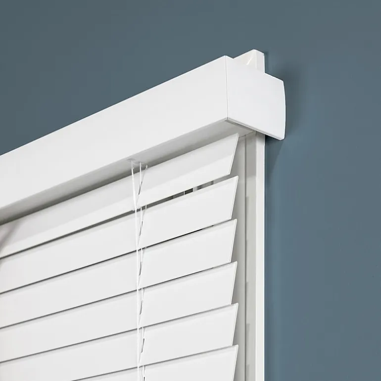 Cut-to-Width 2" Cordless Faux-Wood Blinds