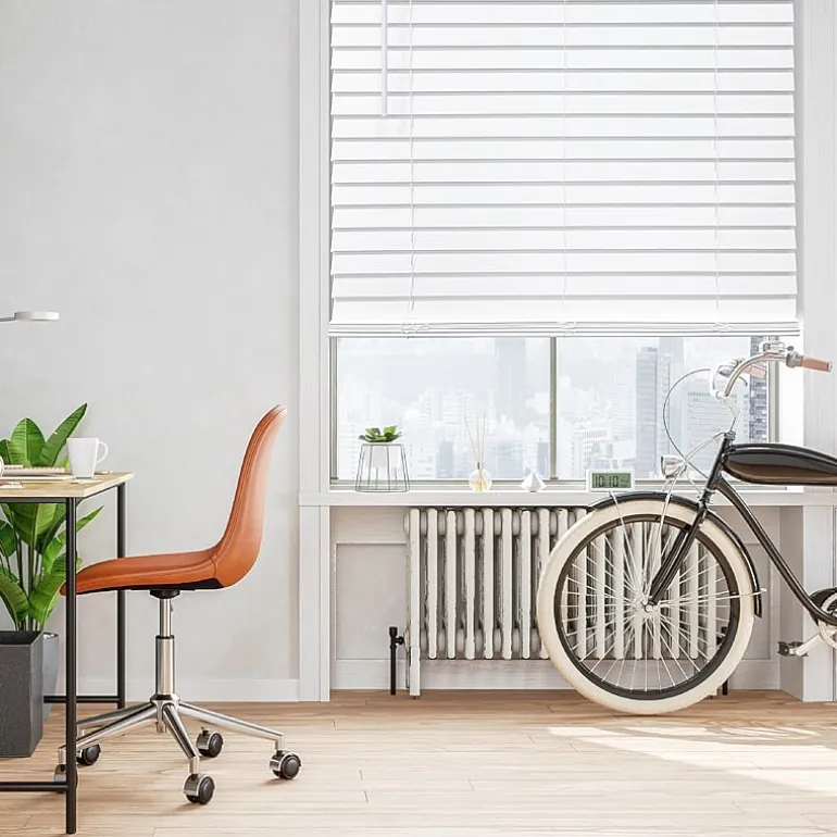 Cut-to-Width 2" Cordless Faux-Wood Blinds