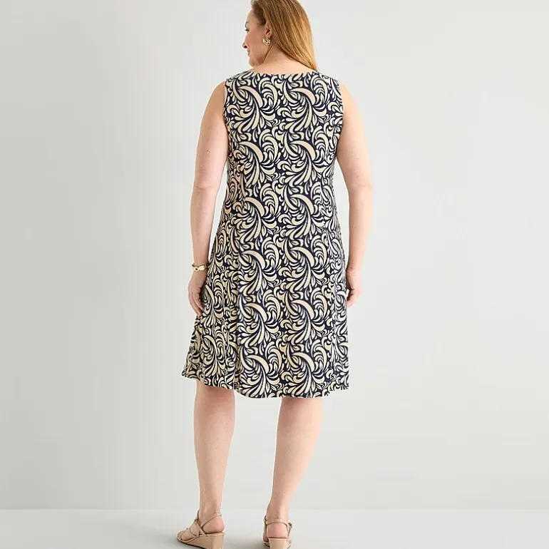 Danny & Nicole Womens Plus Abstract Jacket Dress