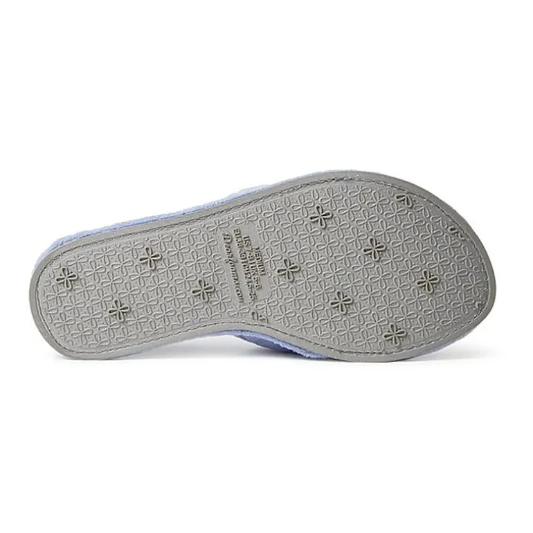 Dearfoams Beatrice Quilted Terry Womens Memory Foam Slip-On Slippers