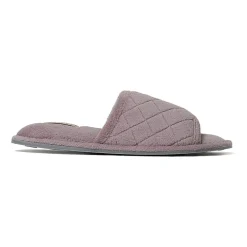 Dearfoams Beatrice Quilted Terry Womens Memory Foam Slip-On Slippers