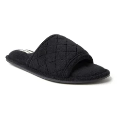 Dearfoams Beatrice Quilted Terry Womens Memory Foam Slip-On Slippers