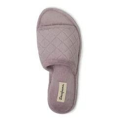Dearfoams Beatrice Quilted Terry Womens Memory Foam Slip-On Slippers