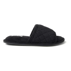 Dearfoams Beatrice Quilted Terry Womens Memory Foam Slip-On Slippers