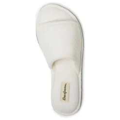 Dearfoams Beatrice Quilted Terry Womens Memory Foam Slip-On Slippers