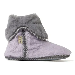 Dearfoams Beth Furry Womens Memory Foam Bootie Slippers