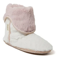 Dearfoams Beth Furry Womens Memory Foam Bootie Slippers