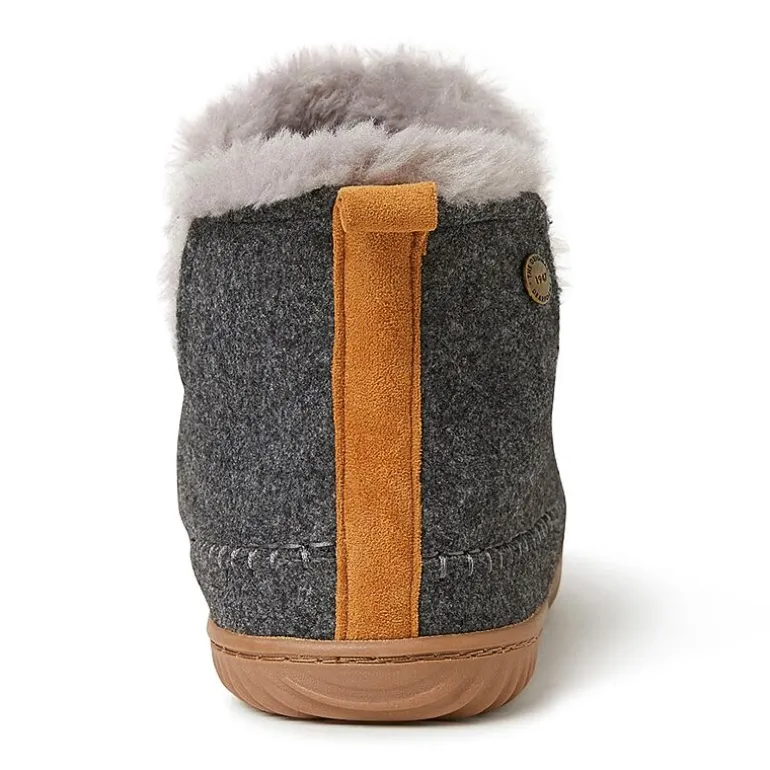Dearfoams Brixen Energy Return Mens Memory Foam Bootie Slippers Wide Width