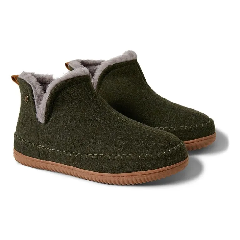 Dearfoams Brixen Energy Return Mens Memory Foam Bootie Slippers Wide Width