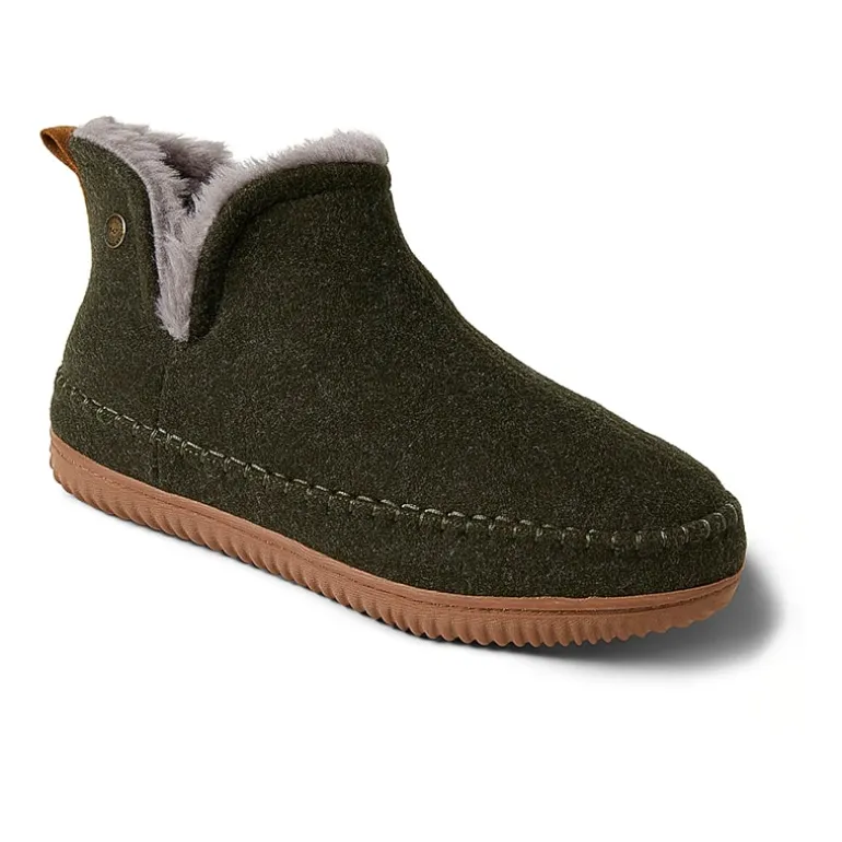 Dearfoams Brixen Energy Return Mens Memory Foam Bootie Slippers Wide Width