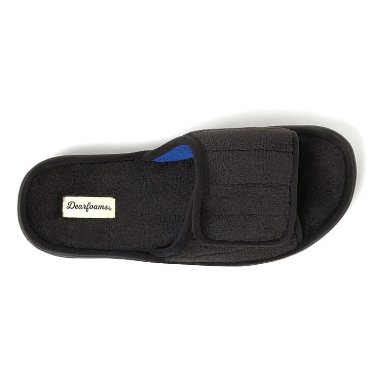 Dearfoams Collin Mens Memory Foam Slip-On Slippers