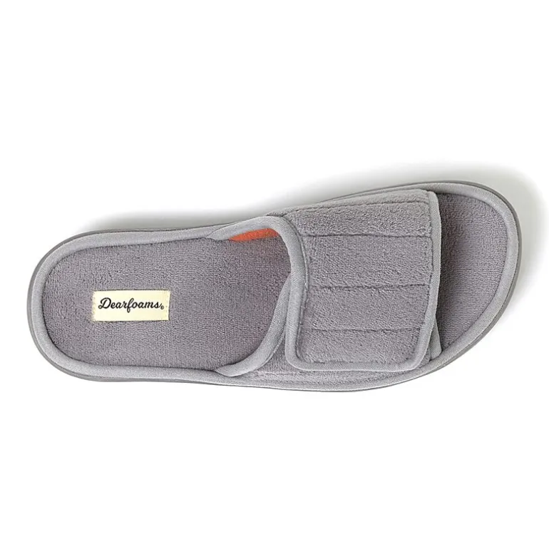 Dearfoams Collin Mens Memory Foam Slip-On Slippers