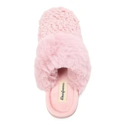 Dearfoams Courtney Knit Scuff Womens Memory Foam Slip-On Slippers