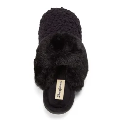 Dearfoams Courtney Knit Scuff Womens Memory Foam Slip-On Slippers